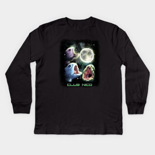 Three Wolf (Eel) Moon Kids Long Sleeve T-Shirt